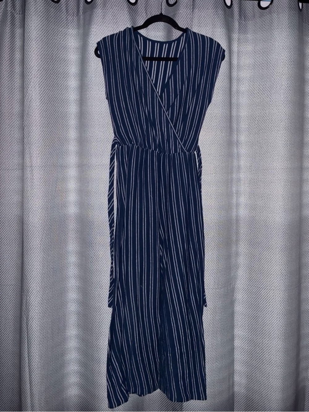 Navy Blue with White Stripes Jumpsuit